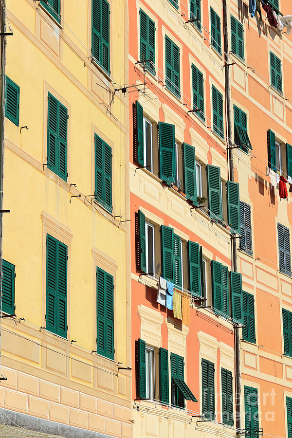 Architecture Photograph - facades in Camogli by Antonio Scarpi