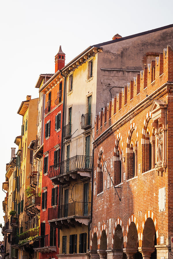 Facades Of Italian Houses Photograph by Deimagine