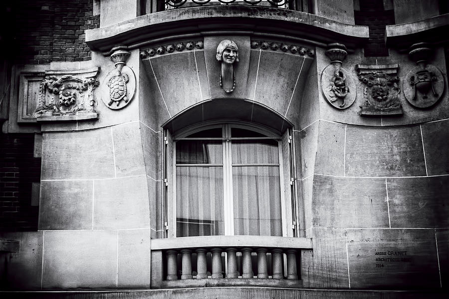 Paris Photograph - Face Above the Window by Georgia Clare