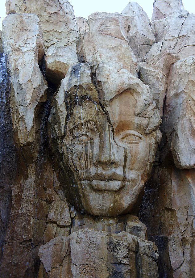 Nature Photograph - Face in the Rock by Laurie Perry