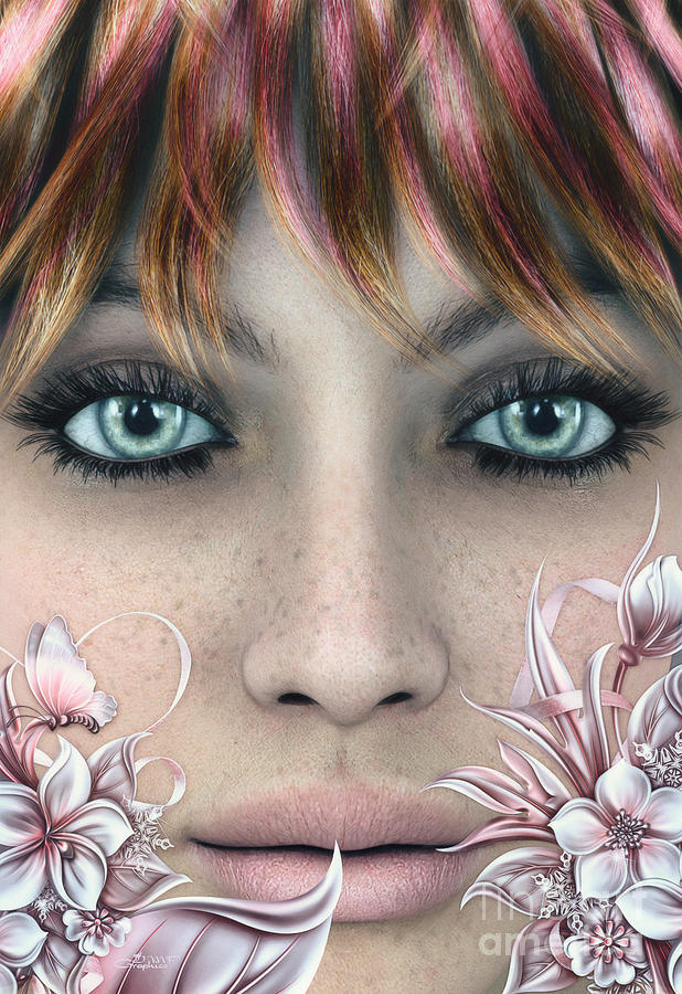 Face Digital Art by Jutta Maria Pusl