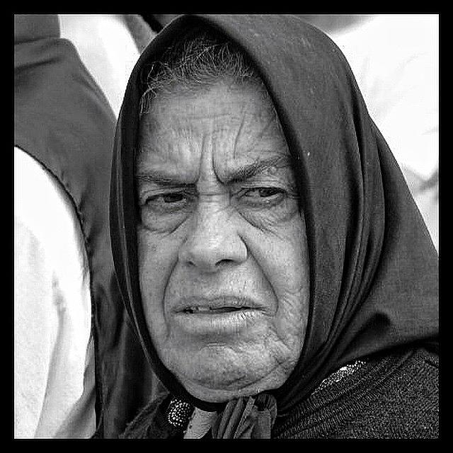 Scarf Photograph - #face #lady #woman #old #oldwoman by Pamela Harridine