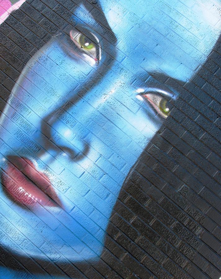 Graffiti Photograph - Face of Blue by Steven Parker
