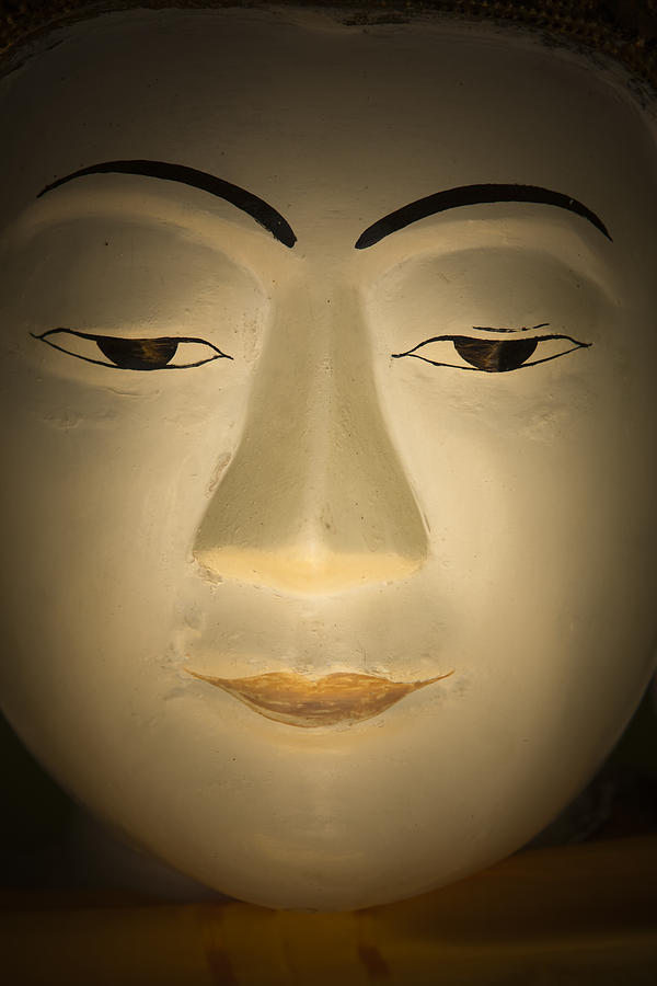 Buddha Photograph - Face of Buddha by Maria Heyens