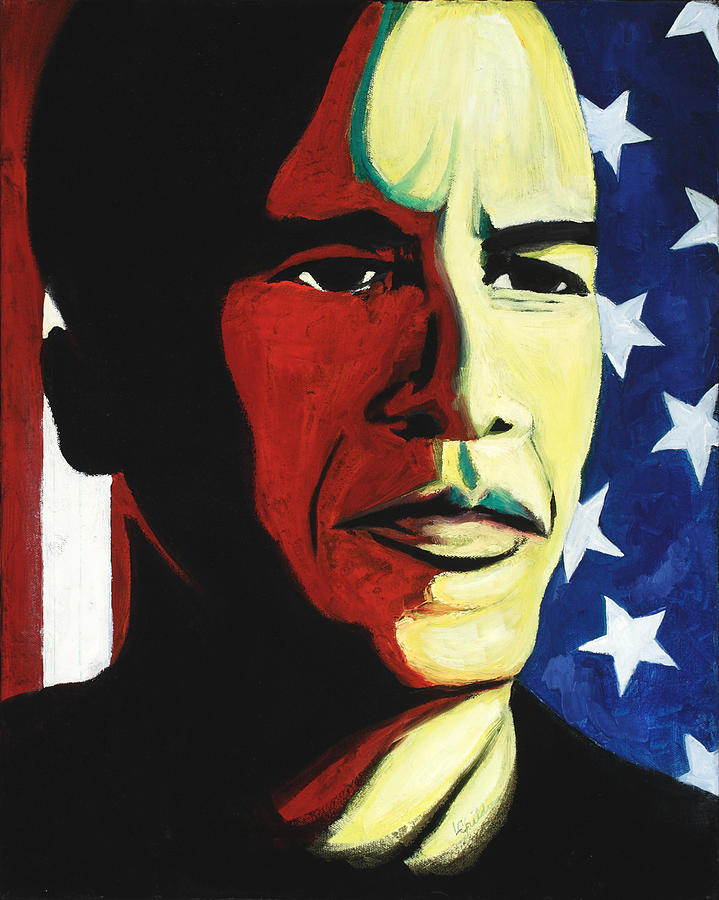 Barack Obama Painting - Face Of Change by Lawrence Childress