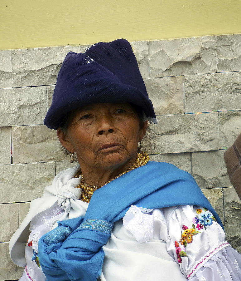 Face of Ecuador Woman at Cotacachi Photograph by Kurt Van Wagner