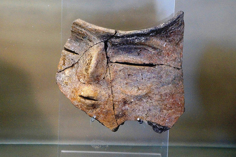 Face on sherd Photograph by Andonis Katanos