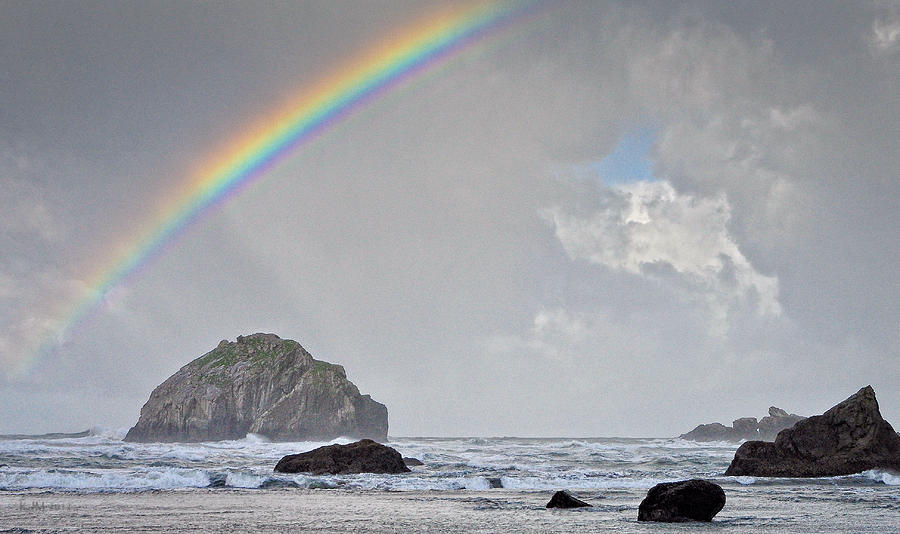 Face Rock Rainbow Photograph by Kevin Munro