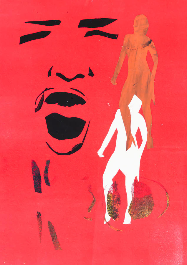 Face Sitting Mixed Media by Maria