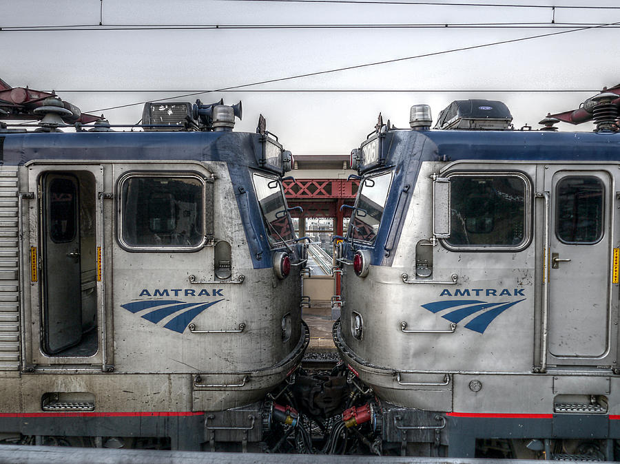 Face to Face on Amtrak Photograph by Richard Reeve