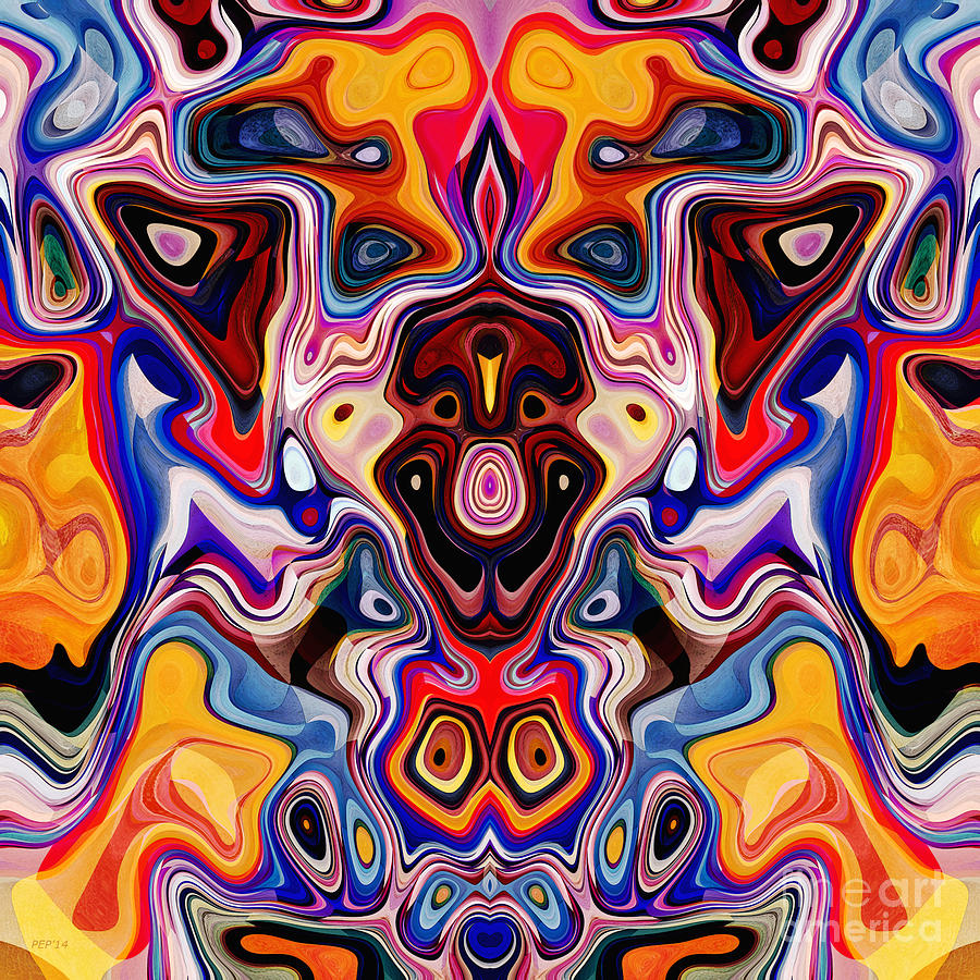 Faces In Abstract Shapes 1 Digital Art by Phil Perkins