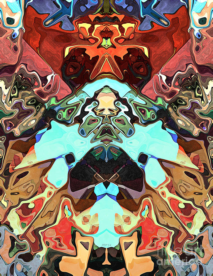 Faces In Abstract Shapes 2 Digital Art by Phil Perkins