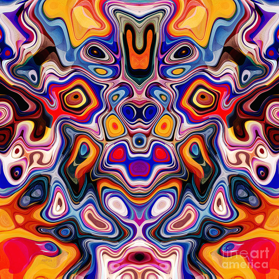 Faces In Abstract Shapes 3 Digital Art by Phil Perkins