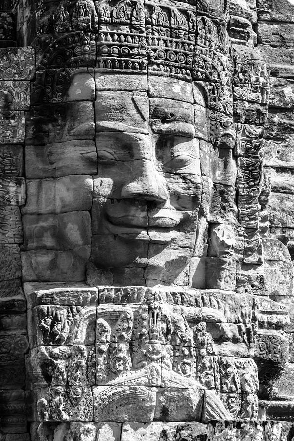 Sculptures of Bayon temple Photograph by Alexey Stiop