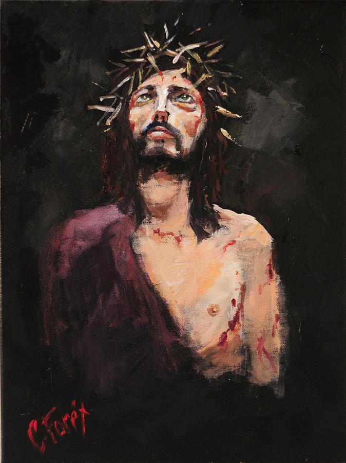 Facing Pilate Painting by Carole Foret