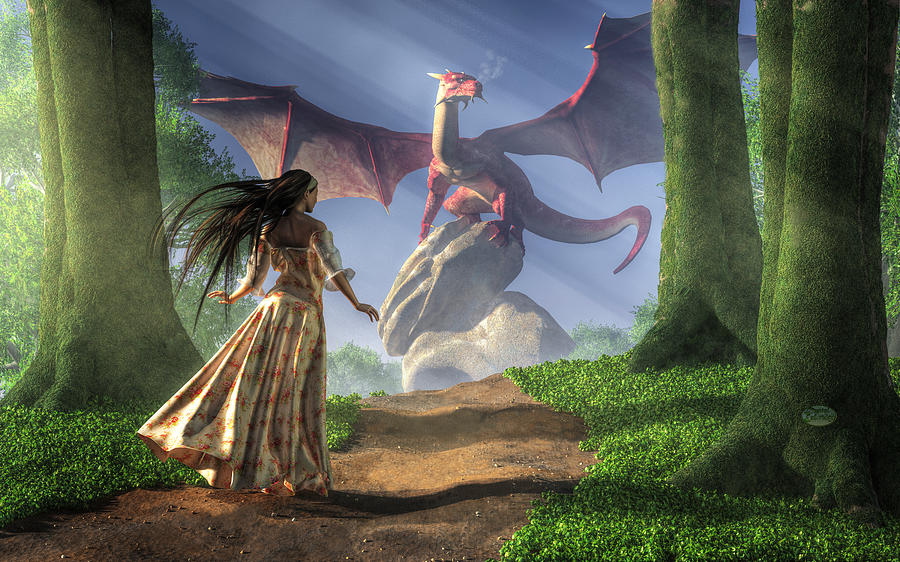 Facing the Red Dragon Digital Art by Daniel Eskridge