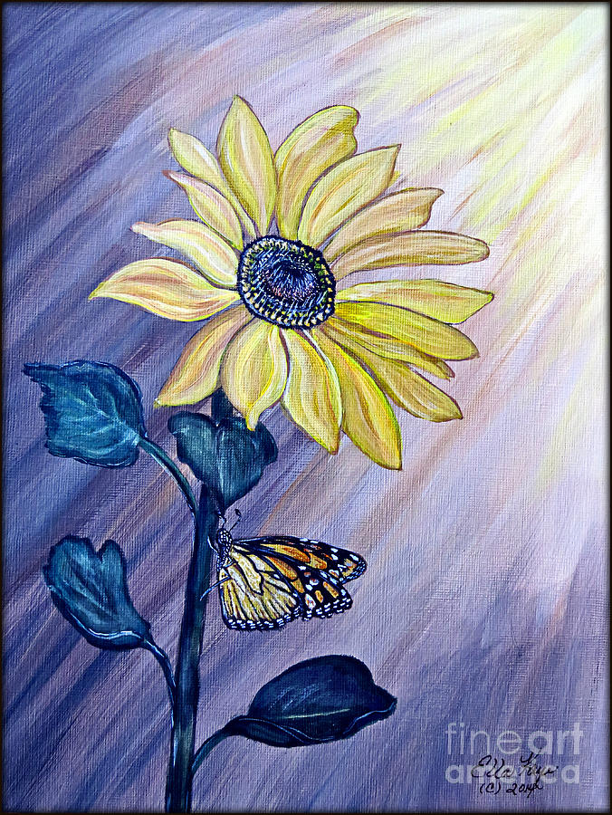 Sunflower Painting - Facing The Sun by Ella Kaye Dickey