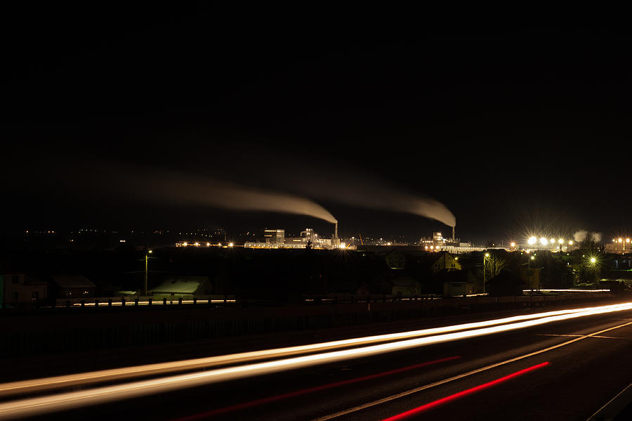 Factory panorama by night Photograph by Vlad Baciu