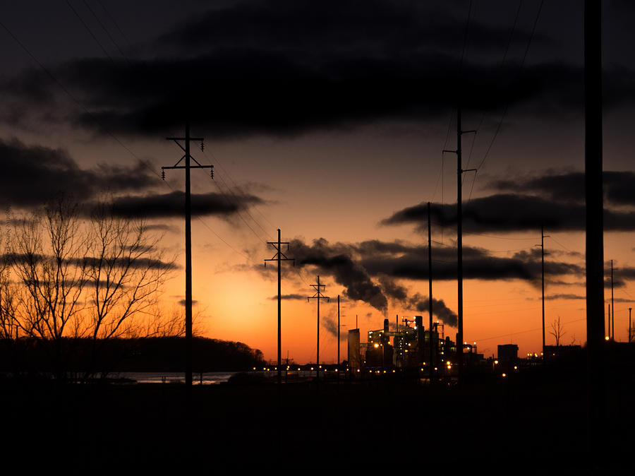 Factory Sunset Photograph by Nancy Schroeder Szatkowski - Fine Art America