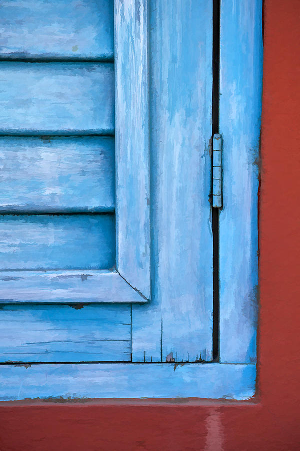 Faded Blue Shutter V Photograph by David Letts