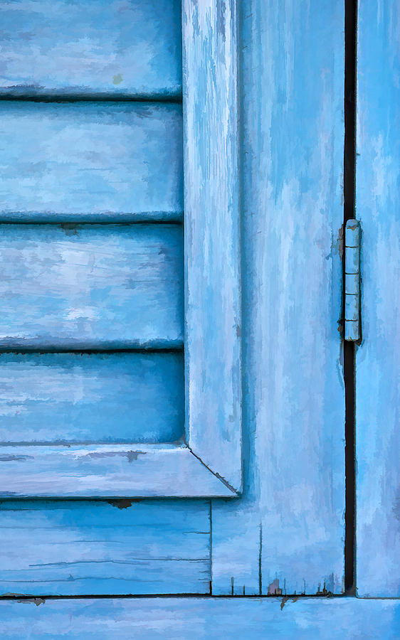 Faded Blue Shutter VI Photograph by David Letts