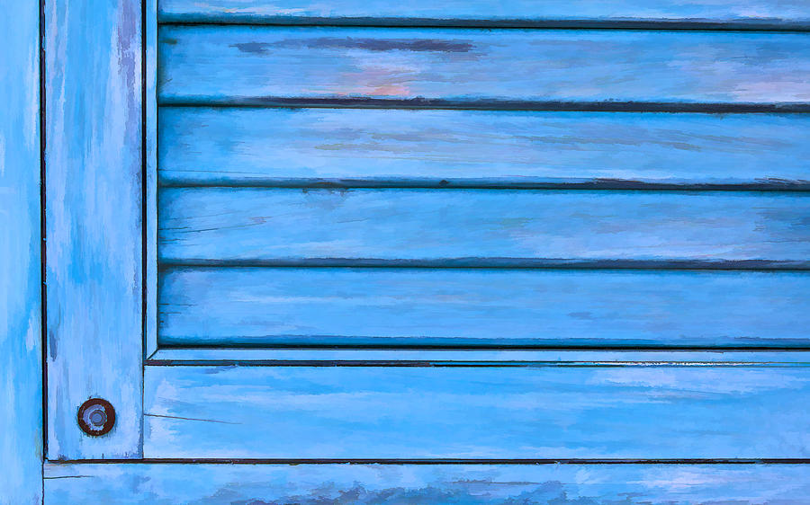 Faded Blue Shutter VIII Photograph by David Letts