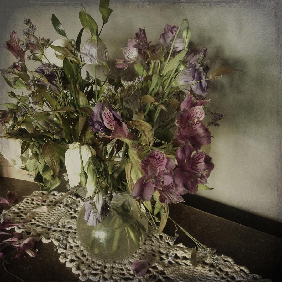 Flower Photograph - Fading Bouquet by Larysa  Luciw