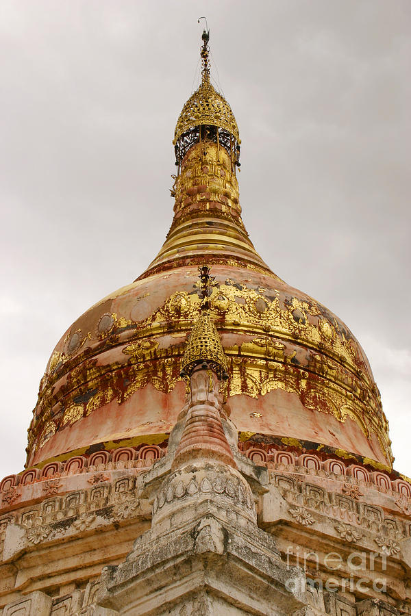 Fading Stupa Gilding of Small Monastery Near West Pwazaw Village Bagan Burma Photograph by PIXELS  XPOSED Ralph A Ledergerber Photography
