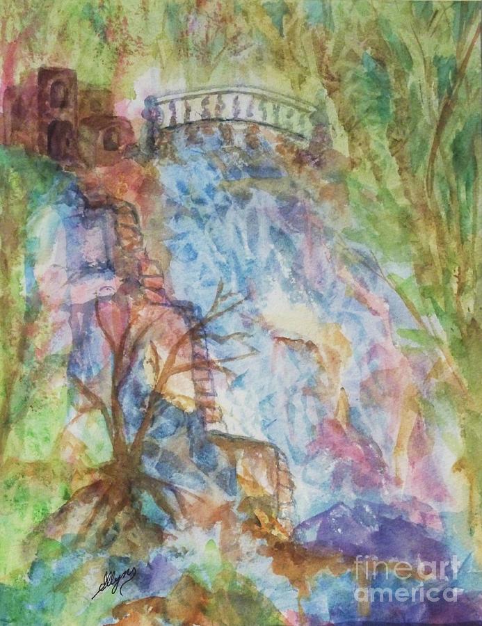 Tree Painting - Faerie Falls by Ellen Levinson