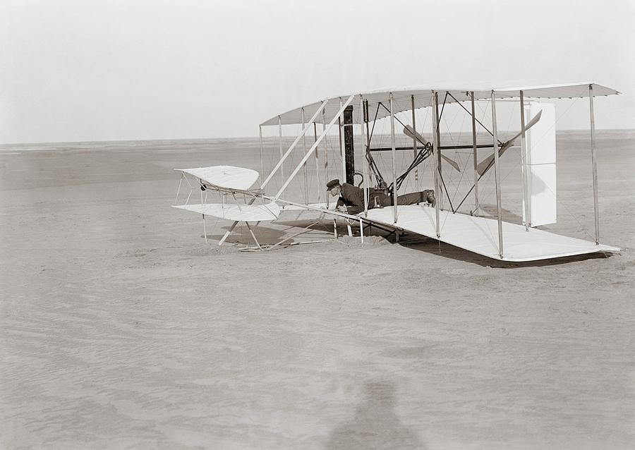 Failed First Wright Flyer Flight Photograph by Library Of Congress