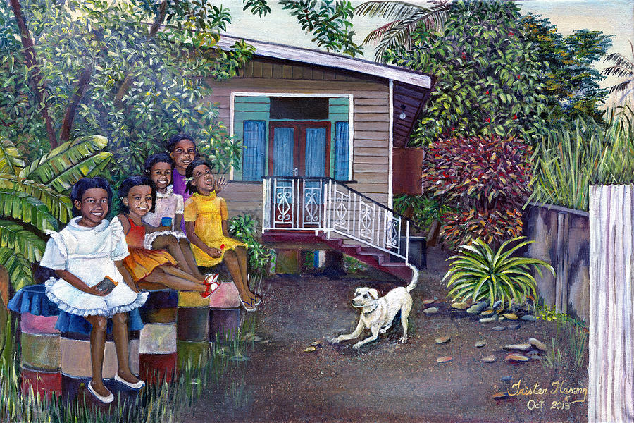 Caribbean Painting - Fair Ladies by Trister Hosang