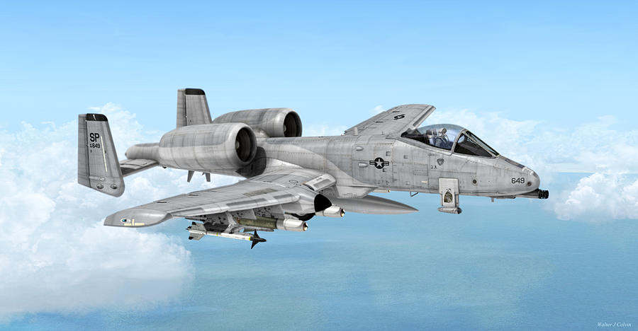 Fairchild A-10 Thunderbolt Digital Art by Walter Colvin