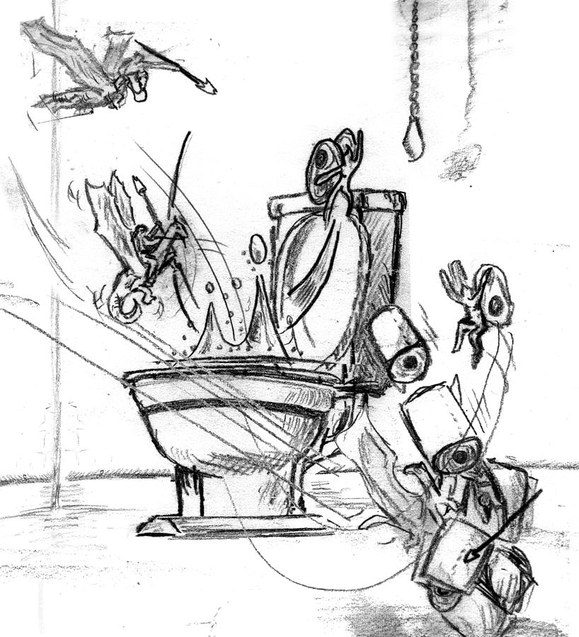 Fairie Toilet War Drawing