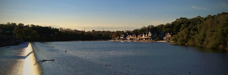 Fairmount Dam and Boathouse Row Photograph by Photographic Arts And Design Studio