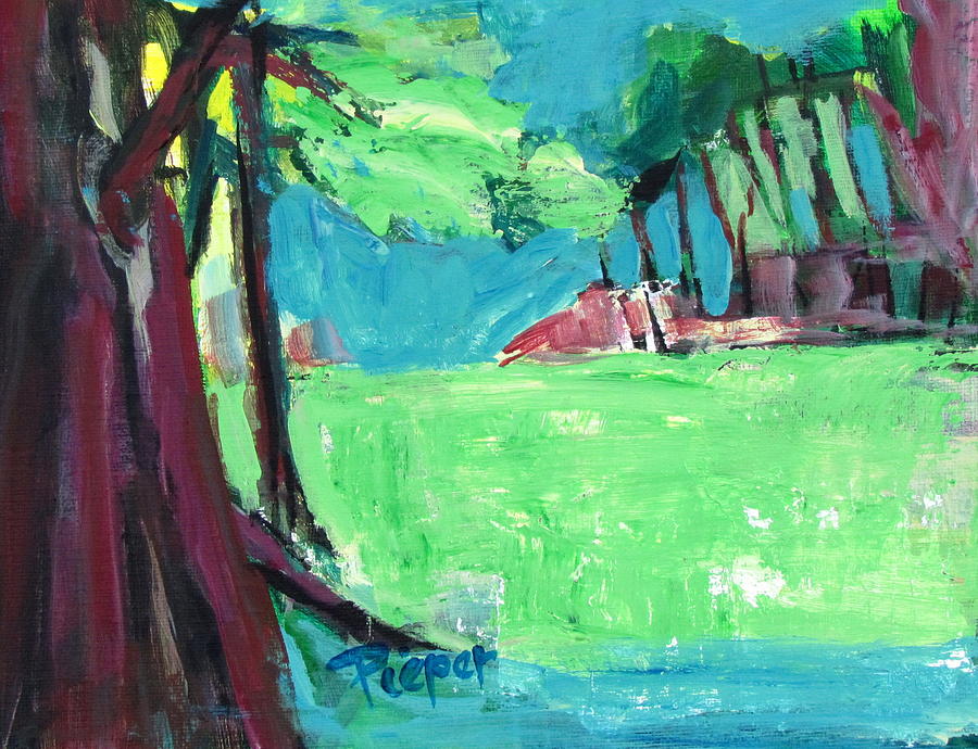 Fairway in Early Spring Painting by Betty Pieper