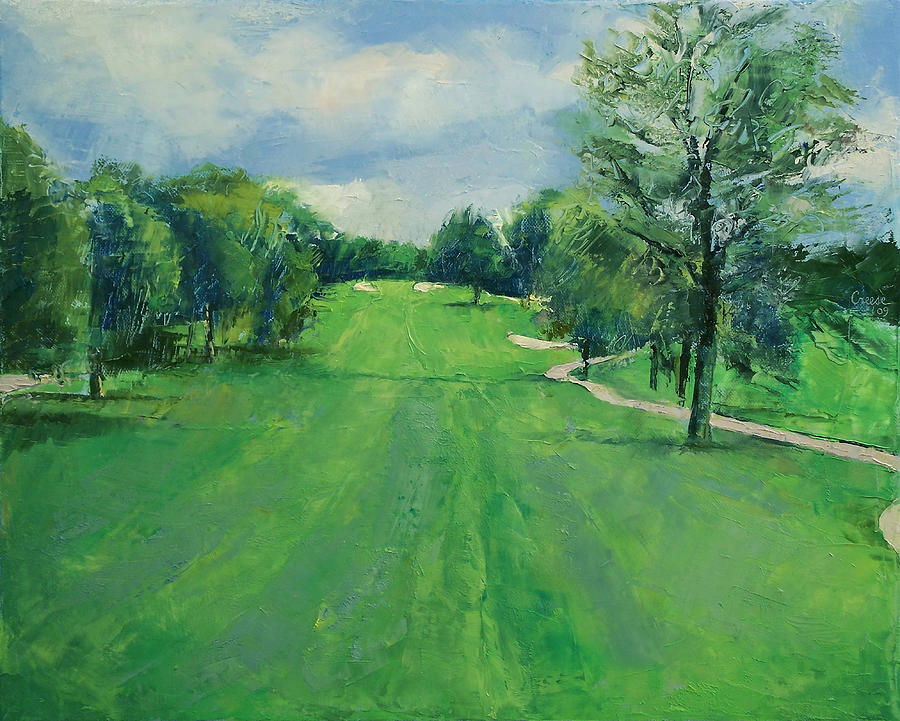 Impressionism Painting - Fairway to the 11th Hole by Michael Creese
