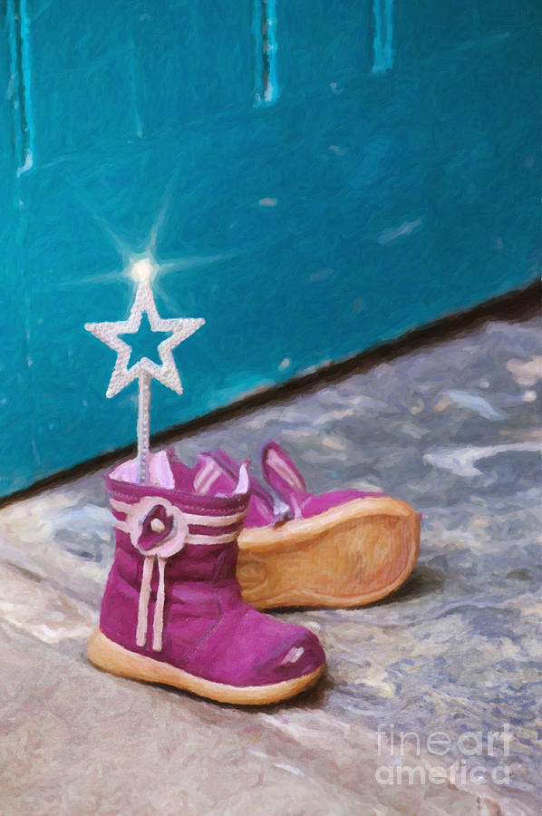 Boot Photograph - Fairy at the Door  by Tim Gainey