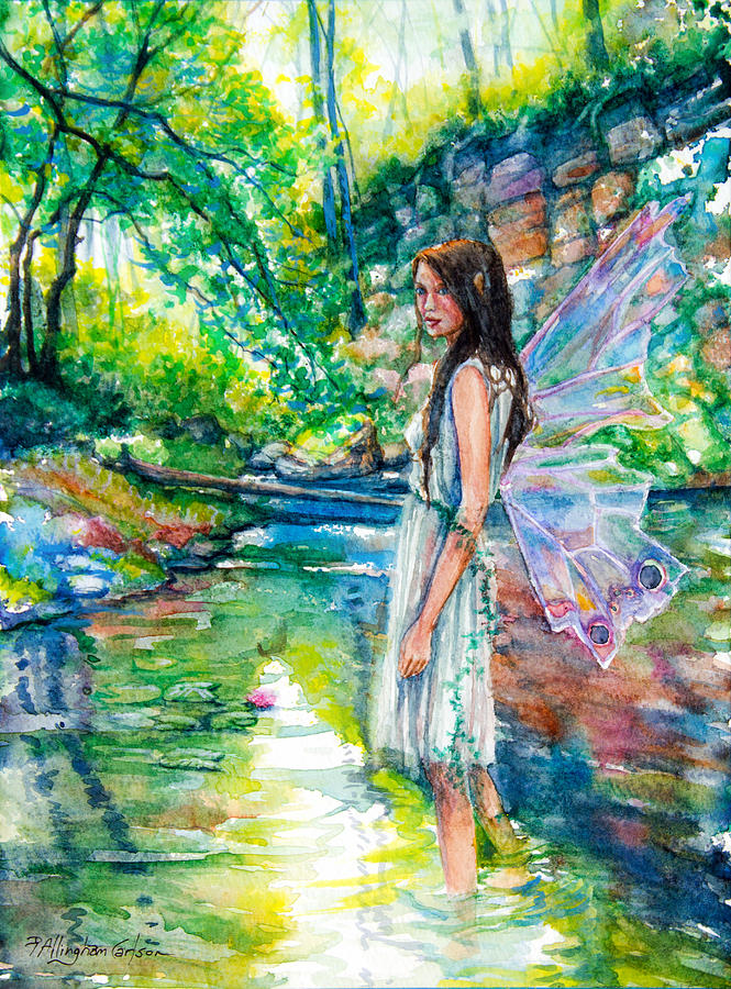 Fairy at Tyler Park Painting by Patricia Allingham Carlson