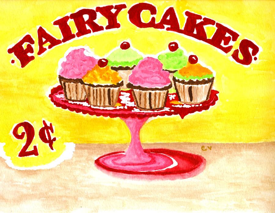 Fairy Cakes Painting by Connie Valasco