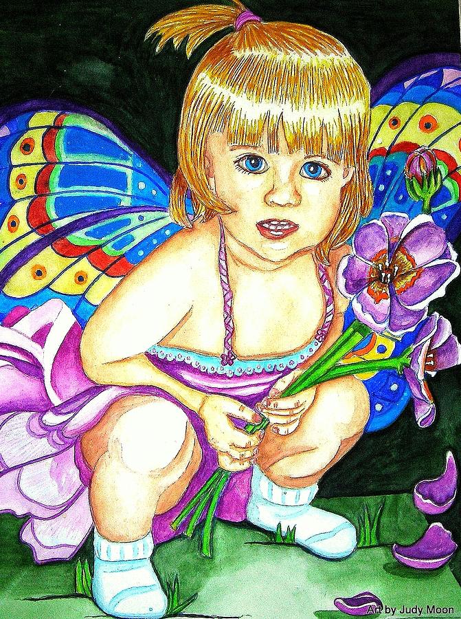 Fairy Painting - Fairy Child by Judy Moon