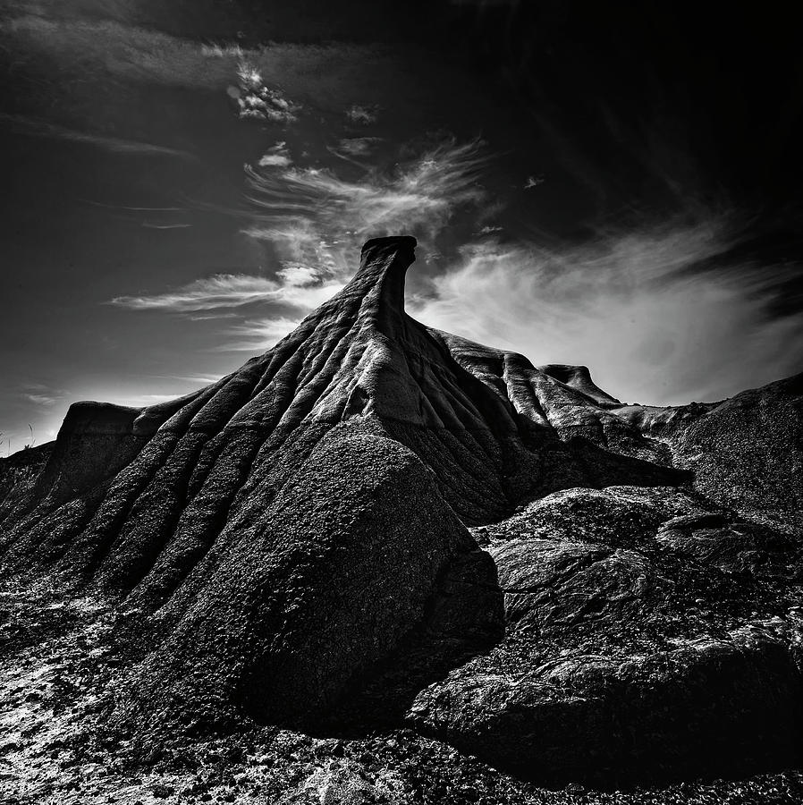 Black And White Photograph - Fairy Chimney by Yvette Depaepe