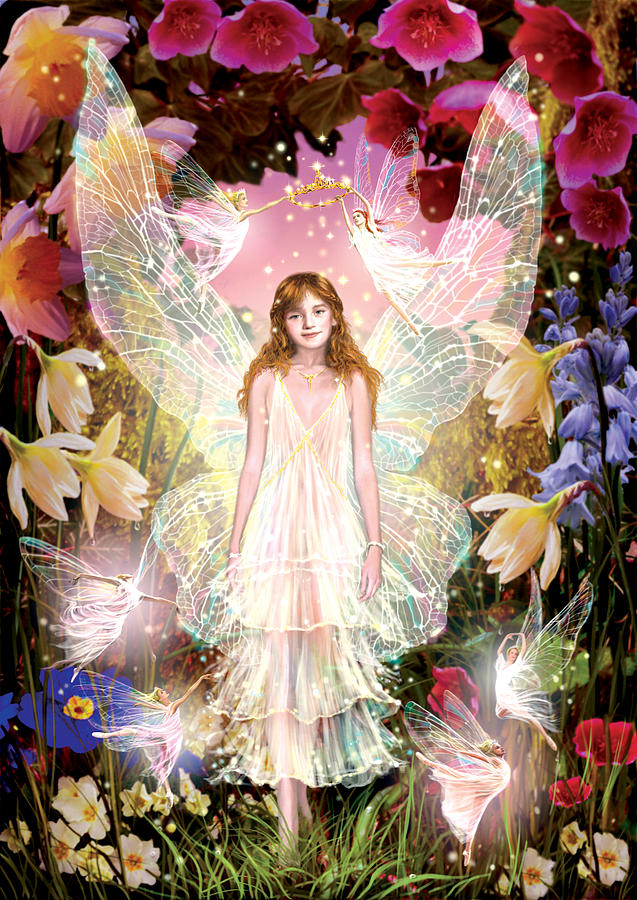 Fairy Photograph - Fairy Crowning by MGL Meiklejohn Graphics Licensing
