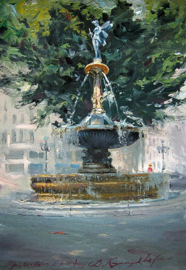 France Fairy Fontaine Place Malraux Paris Painting by Volodymyr ...