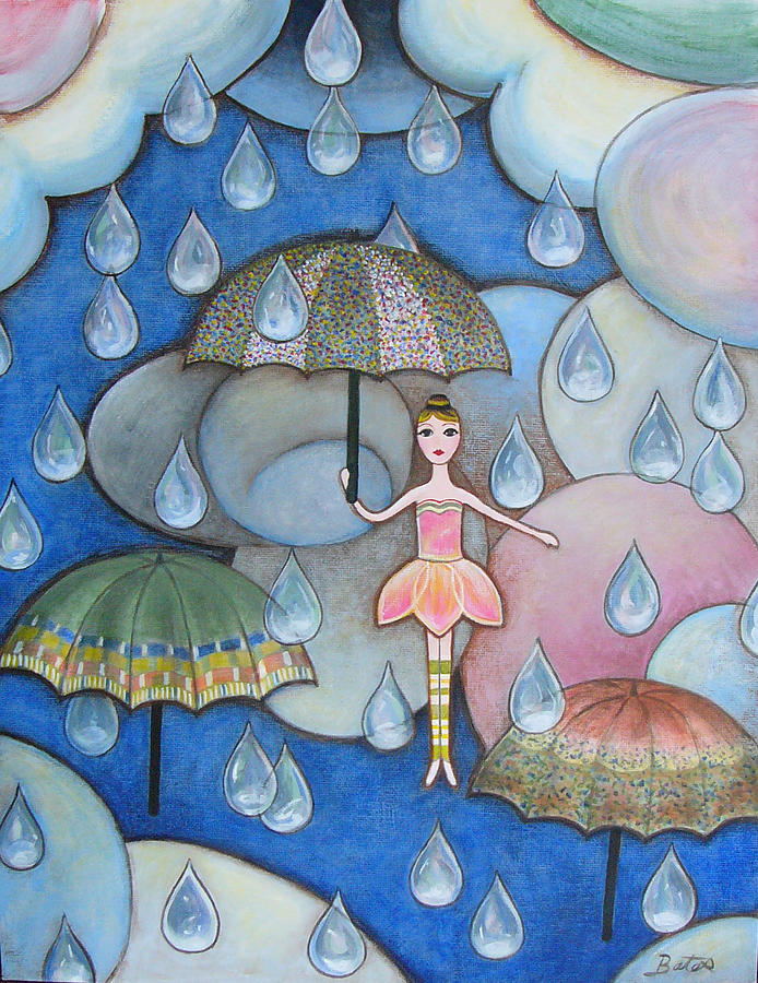 Fairy in Whimsy Land Painting by Lisa J Bates