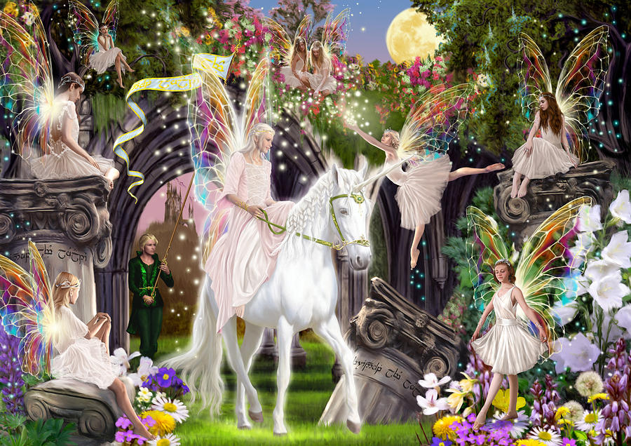 Fairy Queen with Unicorn Photograph by MGL Meiklejohn Graphics Licensing