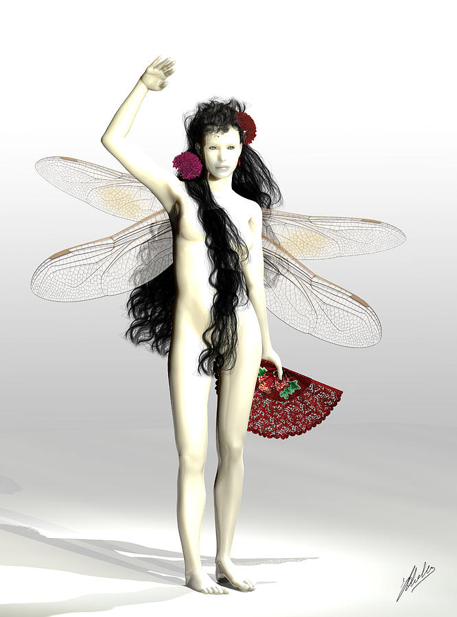 Fairy Synthetic Dragonfly Digital Art