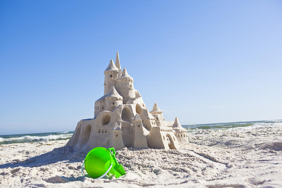 Fairy tale sand castle on the beach Photograph by Pam McLean