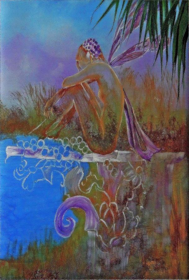 Fairy Painting - Fairy Thoughts by Virginia Bond