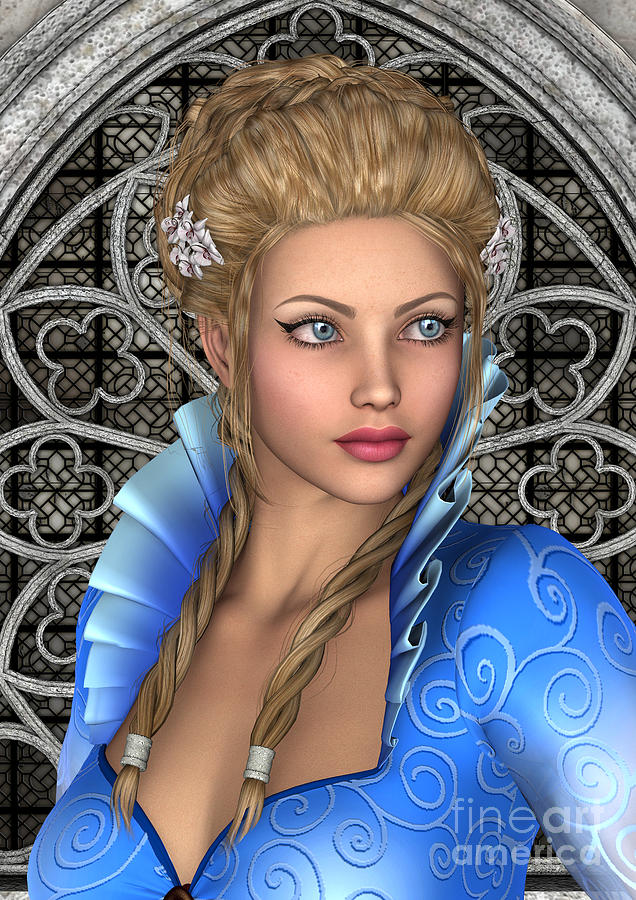 Castle Digital Art - Fairytale Princess by Design Windmill