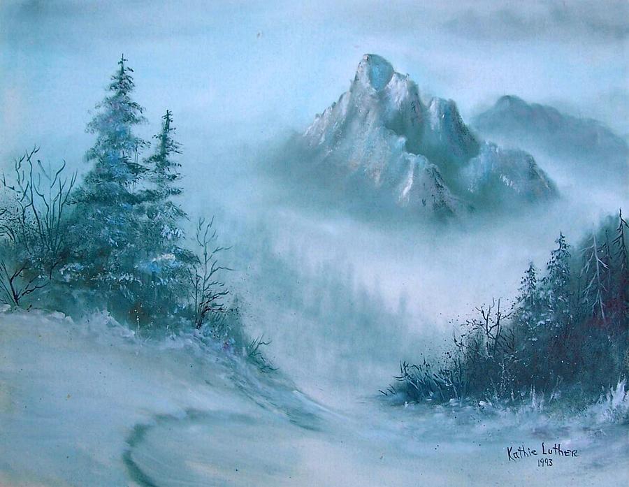 Mountain Painting - Faith Can Move Mountains by Kathleen Luther